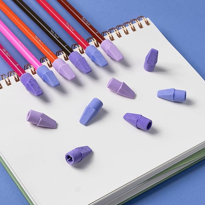 Mr. Pen- Pencil Erasers Toppers, 30 Pack, Colorful, Latex Free, No Smudge, Mr Pen Erasers for Pencils