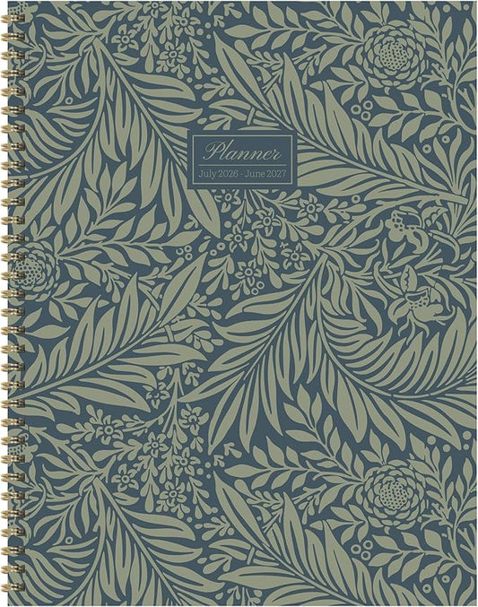 TF Publishing July 2026 - June 2027 Leaf Motif Large Weekly Monthly Planner - 12 Month Academic Planner 2026-2027 with Durable Cover, Thick Uncoated Paper and Planning Stickers - 9in x 11in