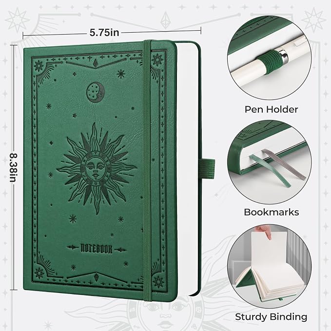 EMSHOI Blank Journal Notebook, 320 Pages, A5 Size (5.7'' x 8.3'')