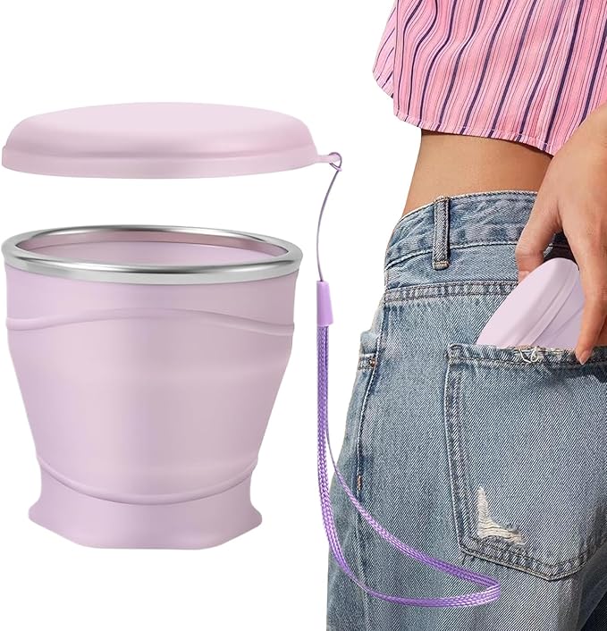 Travel Cup | 8.8oz/260ml Food Grade Silicone Drinking Cups | Leakproof Cold Beverage Mug,for Camping Backpacking Outdoors Women Men Kids Family Friends