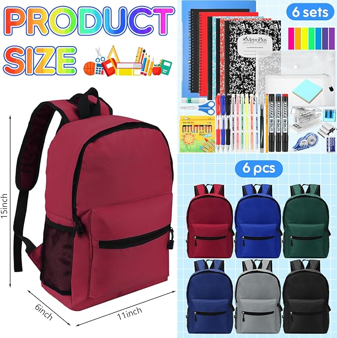 Gilprop 402 Pcs Christmas Gifts Bulk Back to School Supplies, 6 Set Operation Christmas Gift Backpack & Notebooks Pen Folders for 2026 Elementary Middle High Students 4-12 Grades Essential Bundle