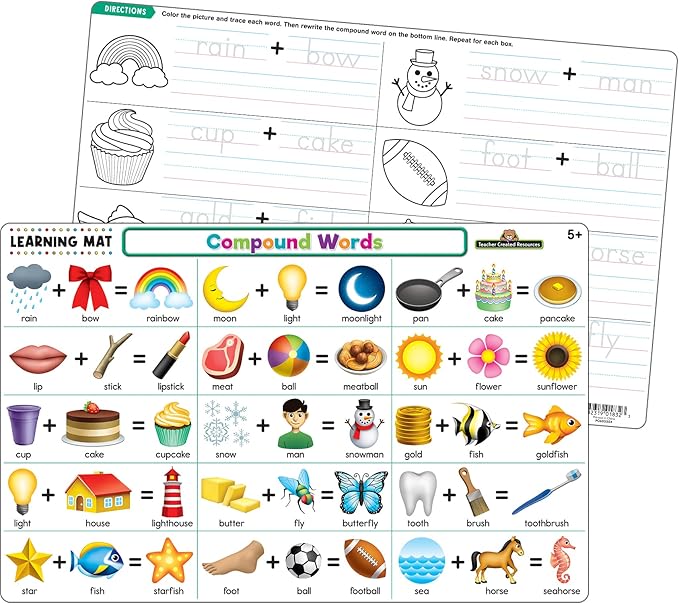 Teacher Created Resources Compound Words Learning Mat