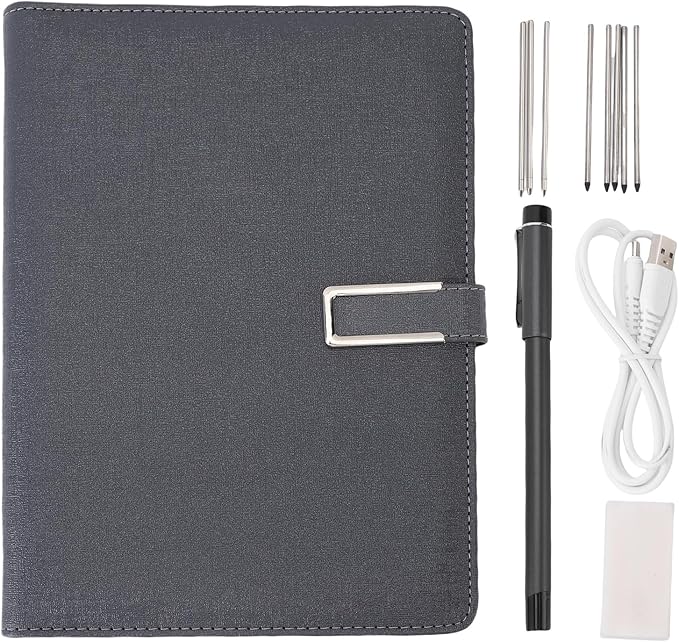 Smart Pen, Digital Notebook with Real Time Writing Sync, AI Voice Transcription and Handwriting Recognition, Reusable Erasable Notebook with 80 Sheets for Note Taking, Meetings