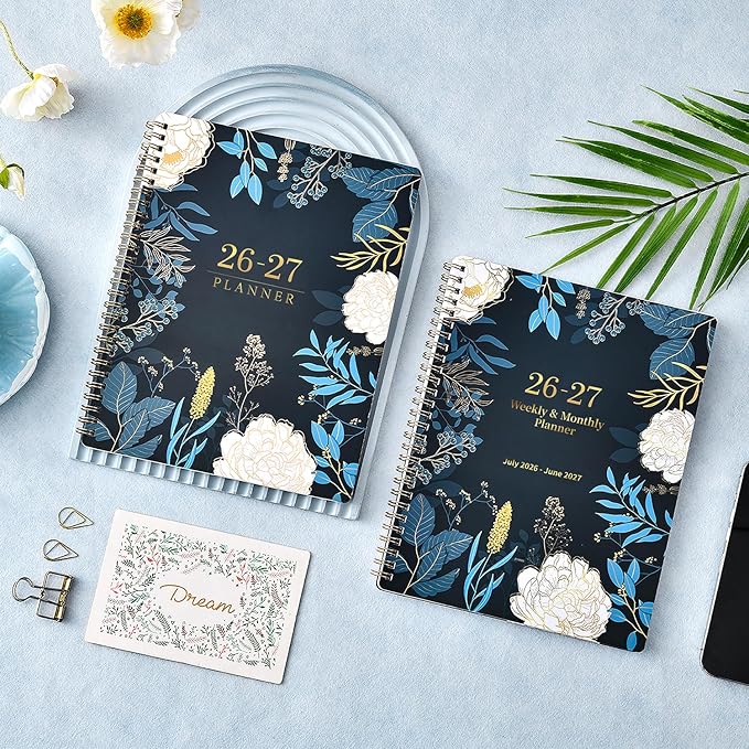 Planner 2026-2027 - Academic Planner 2026-2027, July 2026 - June 2027, 7.87'' x 9.96'', Monthly Tabs, Twin-wire Binding, Thick Paper, Organizer for Work/School