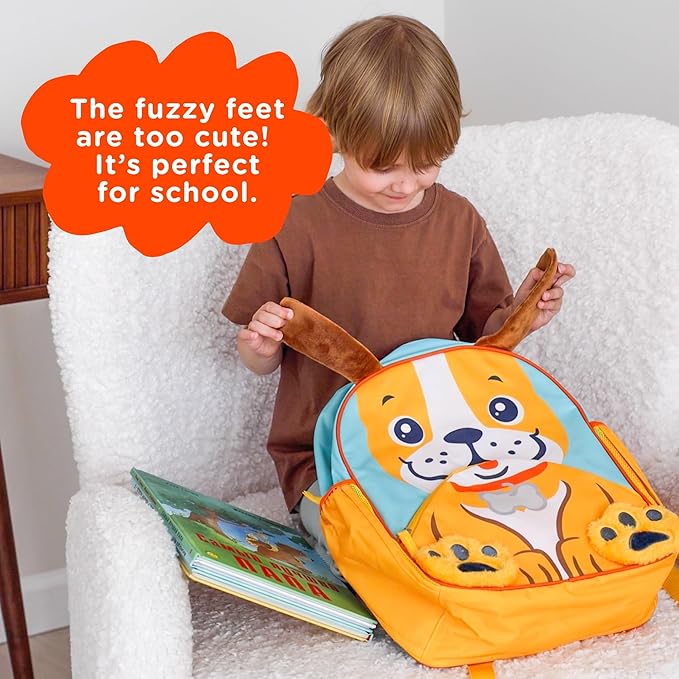 Move2Play, Puppy Toddler Backpack | Toddler Size | Back to School | Preschool Backpacks For Kids | Kindergarten Book Bag | Small, Little, Mini Size | Designed for Boys & Girls Ages 2, 3-5+ Year Olds