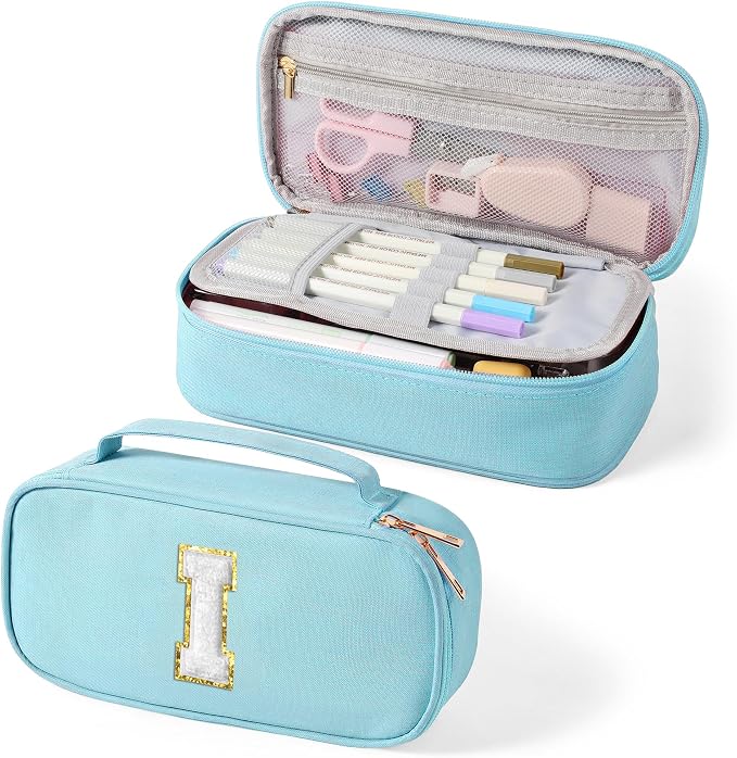 YOOLIFE Initial Bag, Personalized Birthday Gifts, Blue (I)
