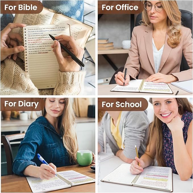 Taja Lined Spiral Journal Notebook for Women & Men, 140 Pages, College Ruled Hardcover Notebook for Work & Note Taking, Journals for Writing, A5(5.7" x 7.9") – Rust Brown