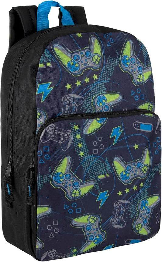 Trail maker Fun School Backpack for Elementary Middle School Girls and Boys | 17 Inch Printed Backpacks for School Kids, Travel (You've Got Game)