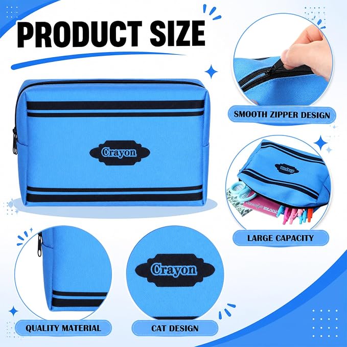 Kacctyen 6 Pack Back to School Teacher Gifts Bulk Teacher Pencil Pouch Makeup Bags Survival Kit Notebook Apple Crayon Pencil Designs Cosmetic Bags Pouch for First Day of School Stationery Party Favors