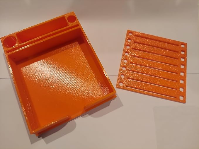 Sticky Note Holder w/Stencil (Orange)