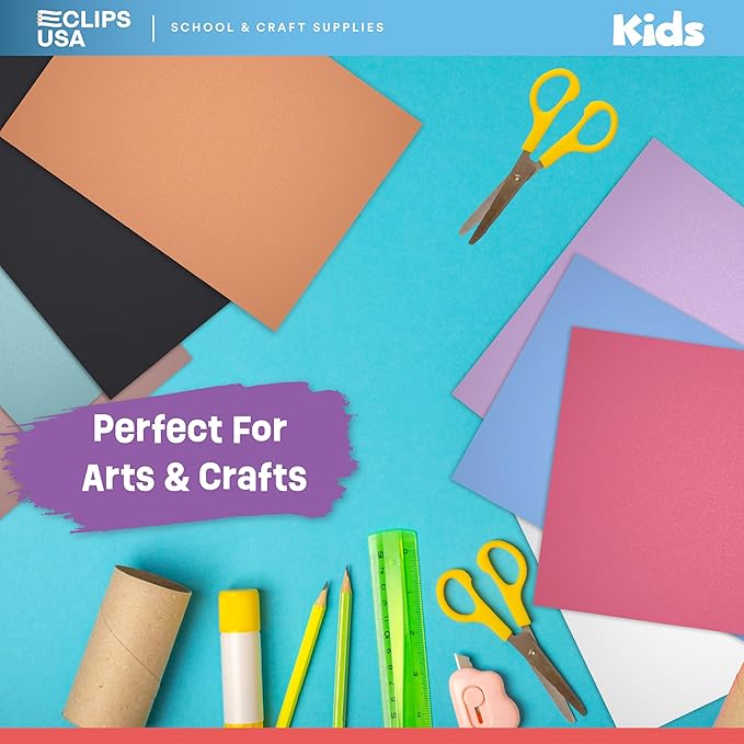 Construction Paper Bulk (600 Sheets) 9 x 12 Construction Paper for Kids Color Art Paper Assorted Colors 50 Sheets Per Pack (12 Pack)