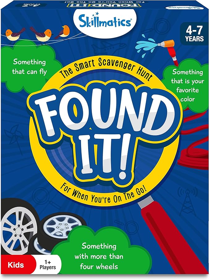 Skillmatics Scavenger Hunt Card Game - Found It Travel, Learning Toy, Educational Game Collections, Gifts for Kids, Boys, Girls and Families, for Ages 4, 5, 6, 7, Perfect for Home, School, Playdates