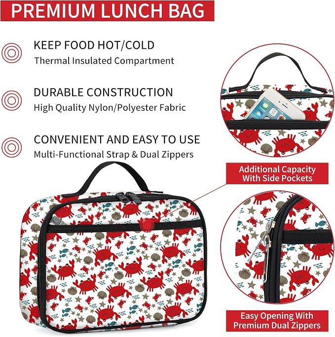 rickyh style Kids Insulated Lunch Box Thermal School Cooler hot Bag for Child