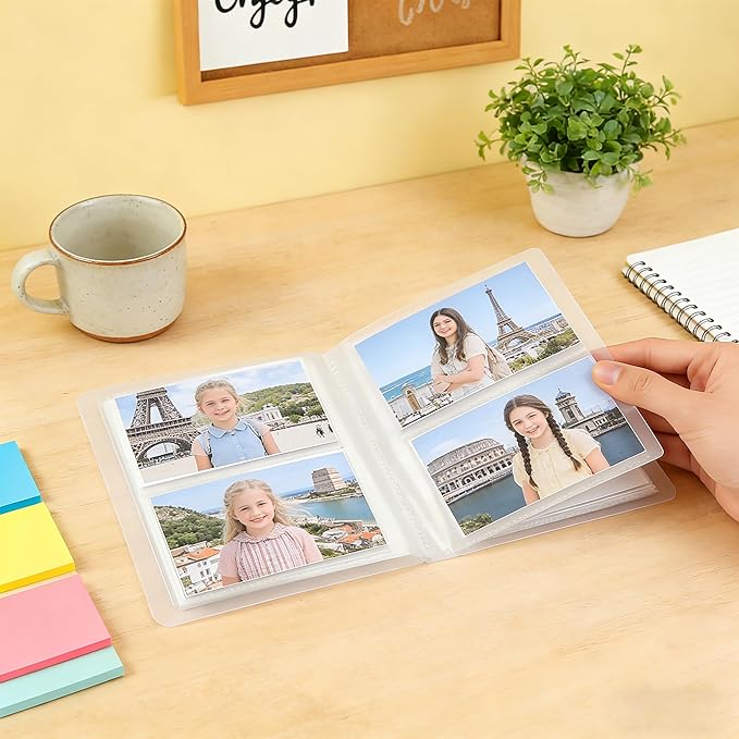 3x5 Index Card Holder, Holds 200 Pieces Cards, Clear Card Binder, Flashcard Organizers and Notecard Holder, Organizer Book Binder for Note, Study and Recipe (3x5)
