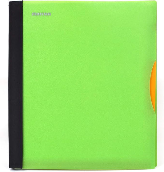 Mintra Office Durable PREMIUM Spiral Notebook, ((Green, 1 Subject, 8.5in x 11in)), Fabric Covered Coils, No Snags, Removable Adjustable Pocket Dividers, Ruler, Organization, Customizable