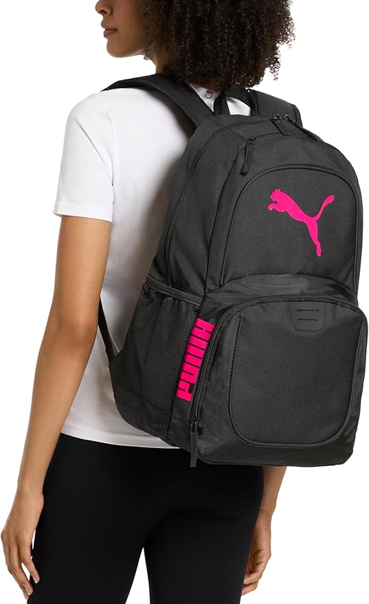 PUMA Contender Backpack with Laptop Sleeve, Item Organizer & Media Pocket, Bright Pink, One Size