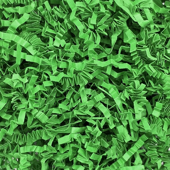 Tisspoms 1LB Crinkle Cut Paper Shred Filler, Paper Shreds for Basket Fillers, Birthday, Gift Wrapping, Anniversary, Wedding, Halloween, Thanksgiving, Christmas Gift Decor Party Filler (Parrot Green)