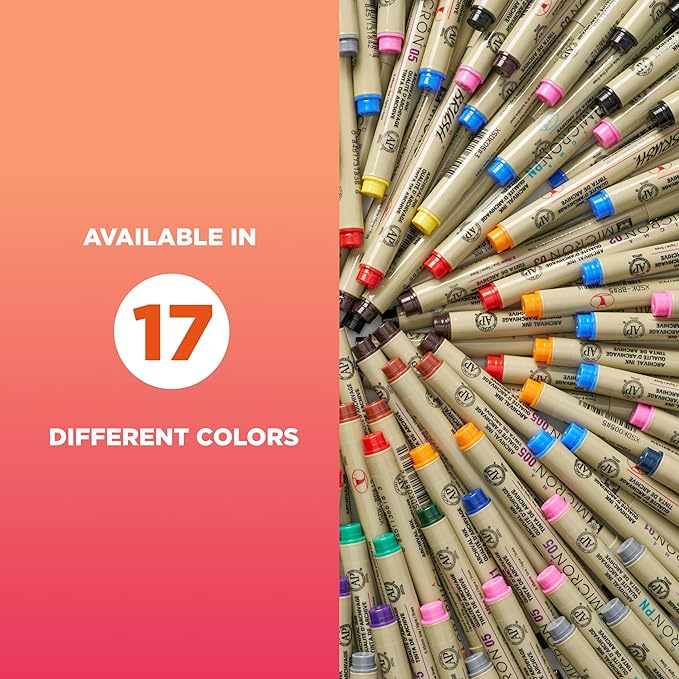 SAKURA 30063 6-Piece Pigma Micron Assorted Colors 01 Ink Pen Set