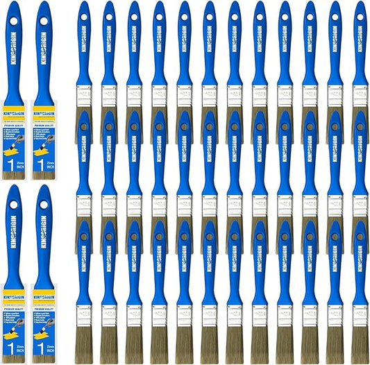 Versatile Paint Brush Set, 40 Pack, 1 Inch Paint Brushes, Small Paint Brushes for Walls, Furniture, Crafts - Detailed Painting & Larger Surface Coverage