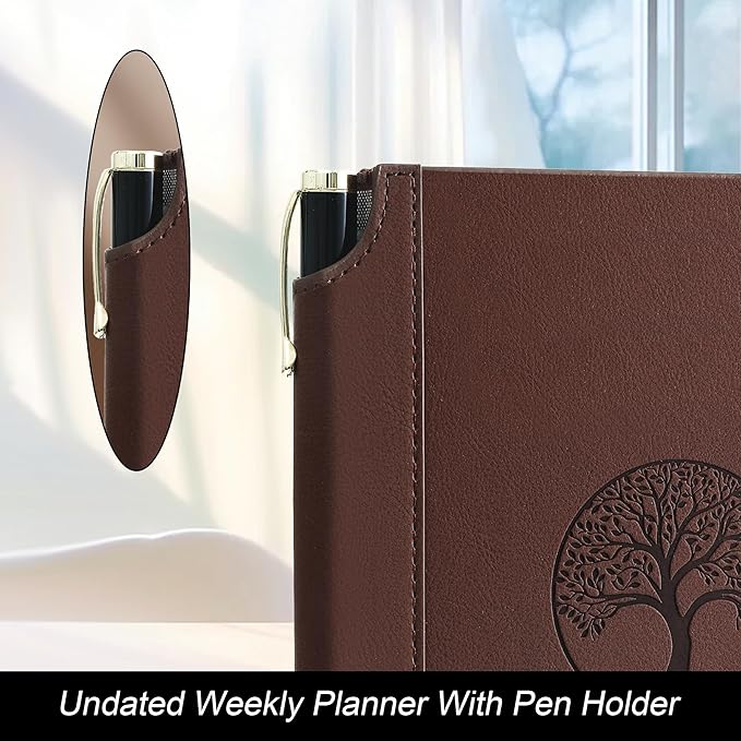 2026 Planner Undated Weekly Planner Notebooks A5 Week Plan Notepad Size 5.5'' X 8.1'' Inner Pocket ,Lined and Notes, No Dated Weekly To Do List Planner Notebook With Goal & Habit Tracker Organizer 100GSM Thick Paper, Pen Holder， Perfect For Office Home...