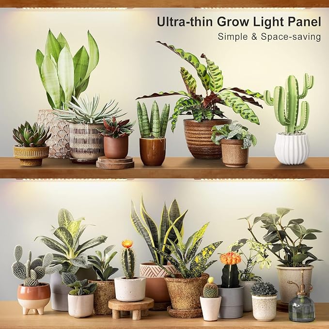 LBW LED Grow Light, Full Spectrum Grow Light with 4 Dimmable Levels and Auto On/Off Timer, 135 LEDs Plant Grow Lamp for Seedlings, Veg, Bloom and Succulents, Ideal for Indoor Plants,One Pack