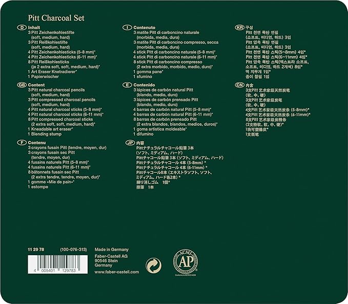 Faber-Castel 24 Piece Pitt Charcoal Set