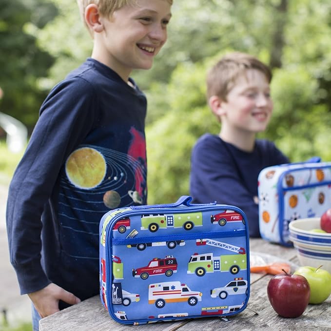 Wildkin Kids Insulated Lunch Box, Keeps Food Hot or Cold, BPA-Free with Mesh Pockets & Easy-Clean Lining – Ideal for School, Travel & Daycare – Heroes