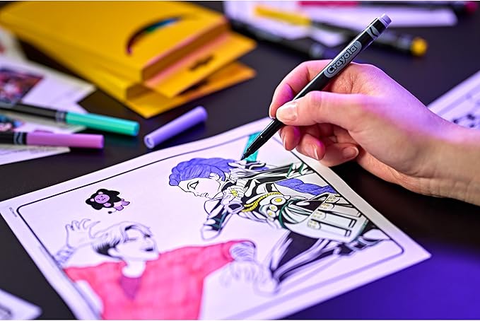 Crayola Kpop Demon Hunters Art Case (40+pcs), Coloring & Sticker Craft Kit, Gift for Kids & Teens, Travel Activity Set, Ages 8+