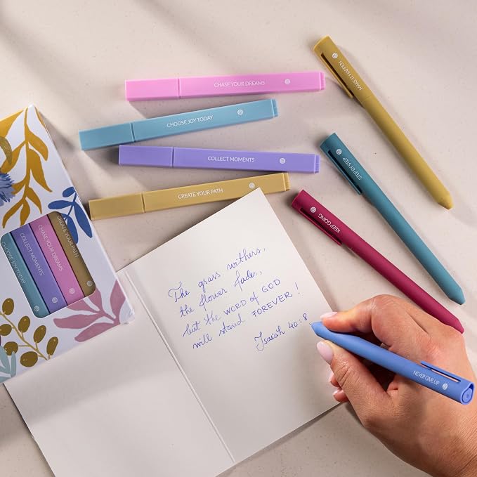 DIVERSEBEE Aesthetic Highlighters and Gel Pens, No Bleed (Create) | 8 Pack Pastel Bible Highlighters, Assorted Colors Cute Journaling Pens, Bible Study Supplies, Bible Markers