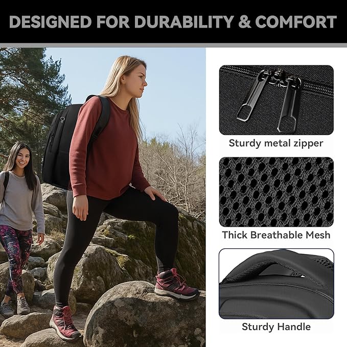 Large Travel Laptop Backpack, 17 Inch Laptop Backpack Airline Approved, Business Anti Theft Slim Sturdy Work Computer College High School Backpack Bag Fits 17.3 Inch Notebook for Men Women, Black