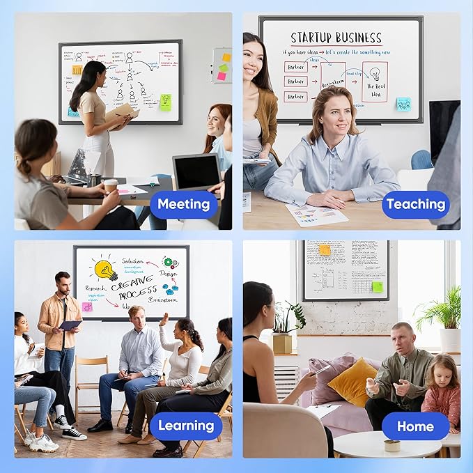 VUSIGN 36" x 24" Magnetic Whiteboard for Wall, Dry Erase Board with Black Frame, Hanging White Board for Office, Home, Classroom, Conference Room – Accessories Included