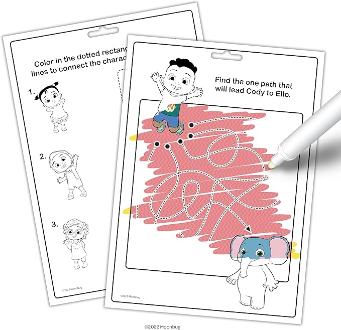 Bendon Cocomelon Imagine Ink, Coloring Book and 1 Mess Free Marker, Kids, Officially Licensed