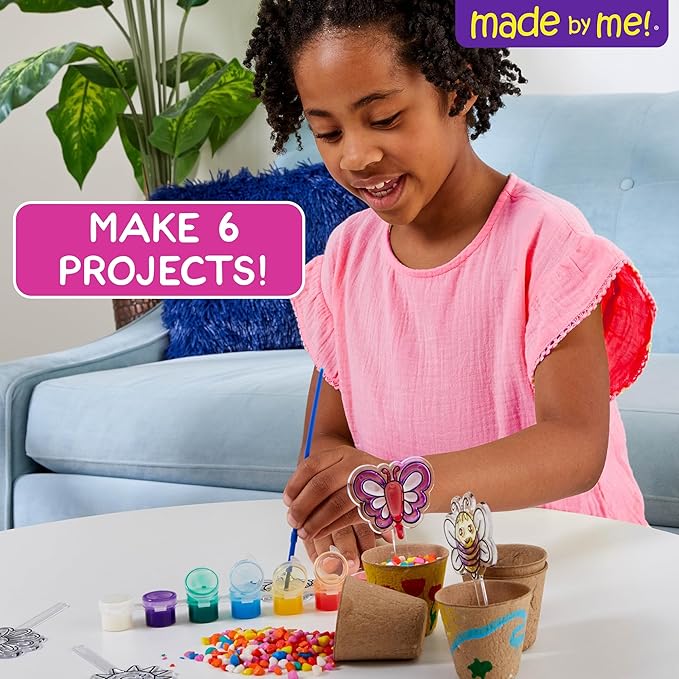 Made By Me Create Your Own Suncatcher Garden, Includes 6 Suncatchers to Paint, 7 Suncatcher Paints & Acrylic Paints, Fun Arts & Crafts for Kids, Suncatcher Kit, Unique Craft Kits, Cool Window Art
