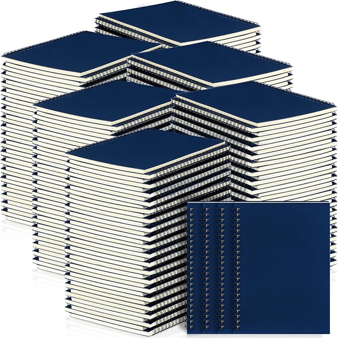 Yahenda 108 Pcs Spiral Notebooks, 1 Subject, Wide Ruled, Deep Blue