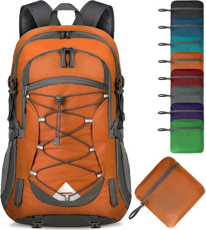 IGOLUMON Hiking Backpack 40L Packable Lightweight Camping Daypack Men Women | Multi-compartment storage Water-resistant Foldable Nylon Material Hiking Day pack for Camping Cycling Outdoor