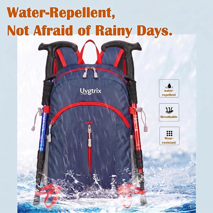 20L Water Resistant Foldable Packable Daypack Backpack | Lightweight Durable Portable Outdoor Travel Backpack for Women Men Camping Climbing Hiking Walking Sports Daily Commuting