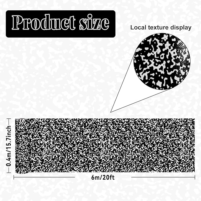 Black Composition Bulletin Board Roll Reusable Waterproof Erasable Black and White Non-Woven Fabric Bulletin Board Roll Composition Poster for Teacher Classroom Decors Wrap Crafts 15.7" x 20ft