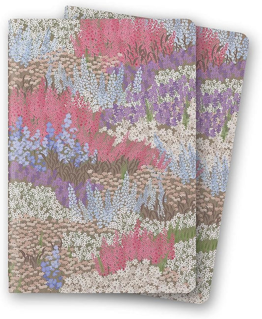 Stitched Composition Notebooks 2-Pack with Unique Art Designed Cover, A5 Lined Diary (8.2"L*5.5"W), Lay Flat Design, Thicked Paper Writes Smoothly for School and Office (Garden)