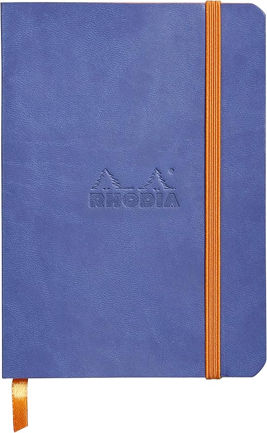 Rhodia Rhodiarama SoftCover Notebook - 72 Dots Sheets - 4 x 5 1/2 - Sapphire Cover