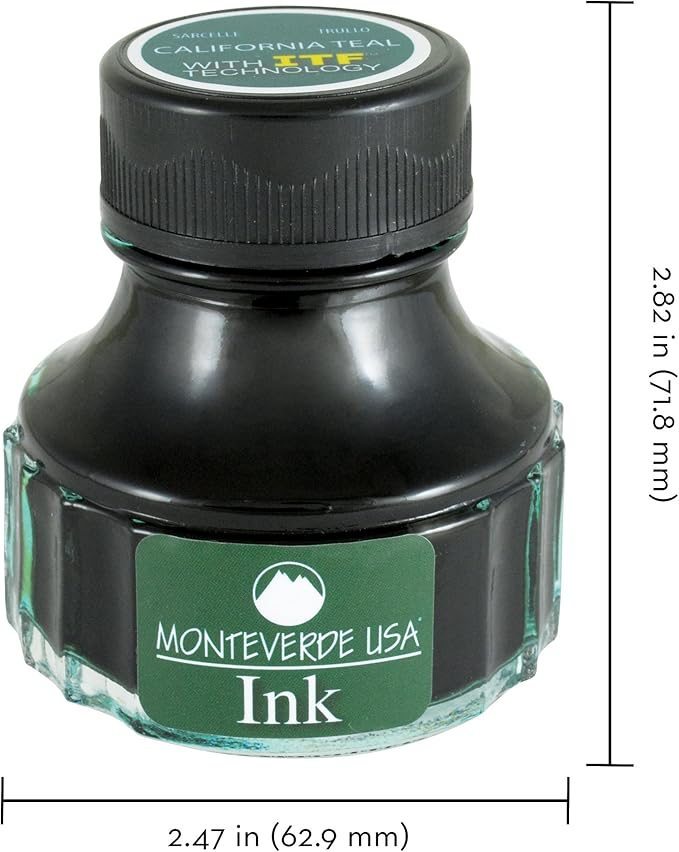 Monteverde USA Ink with ITF Technology, 90 ml California Teal (G308CT)