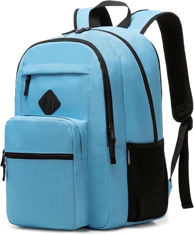 Backpack for Men and Women, School Backpack for Boys Girls, Lightweight Casual High School Bookbag, Daily-use Travel Laptop Backpack Fits 15.6 Inch Notebook