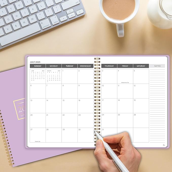 Monthly Planner 2026-2027, 2026 Calendar 18 Months Planner, January 2026 - June 2027, 8.5" x 11", 2026 Academic Calendar Hard PVC Cover with Spiral Bound, Perfect for School & Office for Women & Men