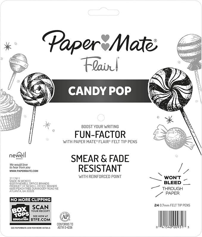 Paper Mate Flair Felt Tip Pens, Medium Point (0.7mm),Back to School, Teacher Supplies, Arts & Crafts (Pack of 288)