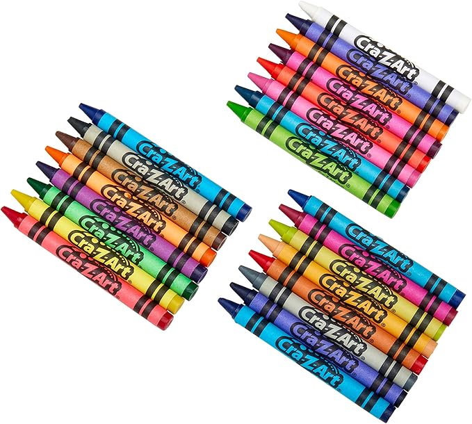 Cra-Z-Art Crayons, Bulk Pack, 24 Count, 6 Packs of Crayons, Bulk School Supplies for Classroom, Back to School Essentials