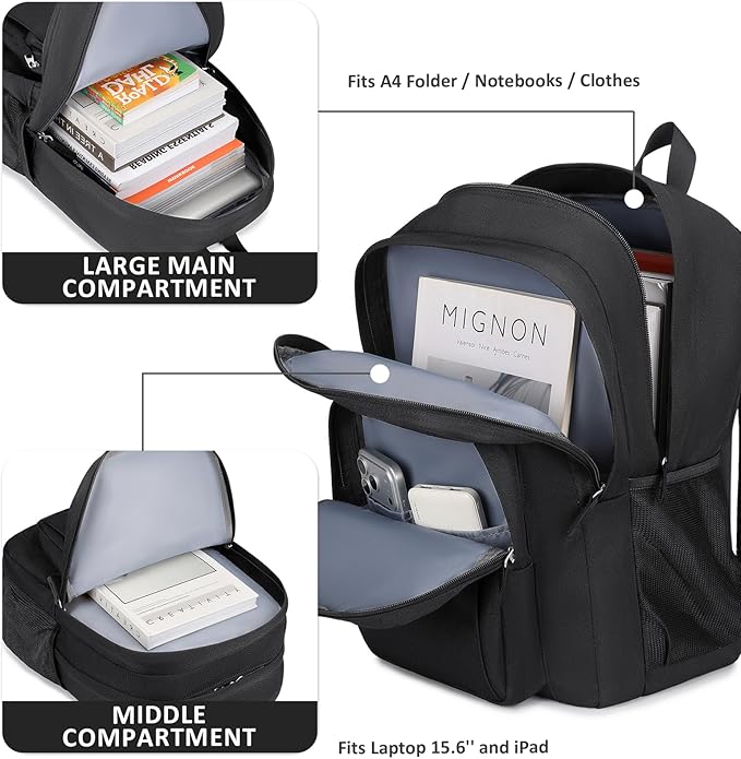 abshoo Classical Basic Travel Backpack For School Water Resistant Bookbag | For School, For School