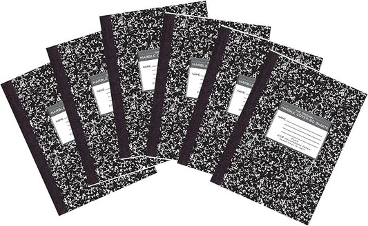 ROARING SPRING Signature Collection Composition Notebook, 6 Books, Hardcover, Unruled 20# Premium Plain Paper, 80 Sheets/160 Pages, 10.25" x 7.88", Made in USA