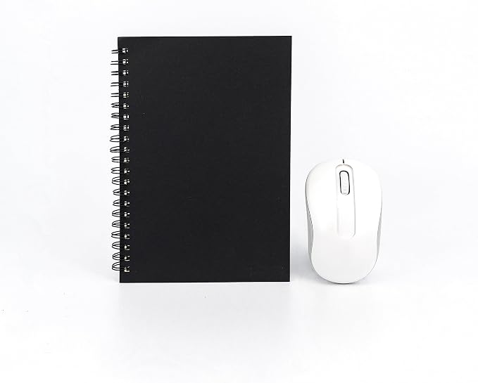 Ykimok 2 Pack College Ruled Notebook, Soft Black Cover Spiral Notebook, Memo Notepad Sketchbook, Students Office Business Diary Spiral Book Journal,100 Pages, 50 Sheets, 7.5x 5.1 Inches