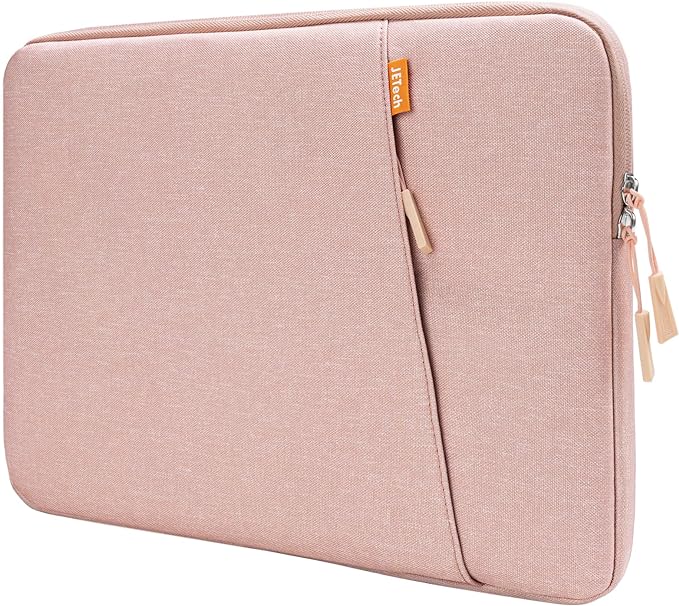 JETech Laptop Sleeve for 16-Inch MacBook Pro (M1-M5, 2019-2026), Waterproof Bag Case with Pocket, Compatible with 16 Inch Notebook (Rose Gold)