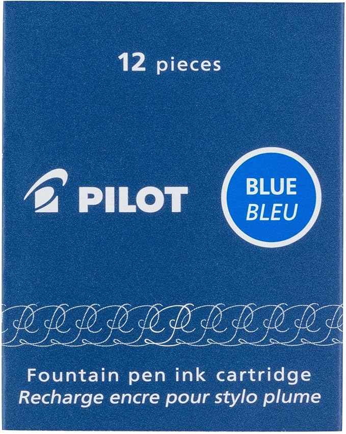 PILOT Namiki IC100 Fountain Pen Ink Cartridges, Blue, 12-Pack (69101)