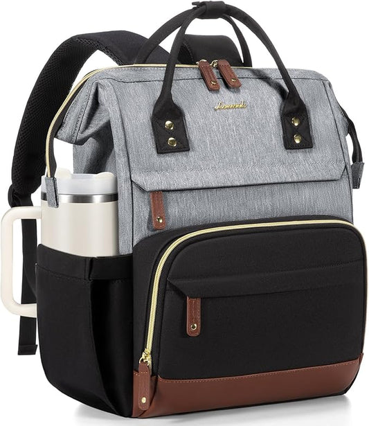 LOVEVOOK Laptop Backpack for Women, 15.6 Inch Work Business Backpacks Purse With Large Capacity, Waterproof Nurse Bag College Bookbag for School, Waterproof Casual Daypack for Travel